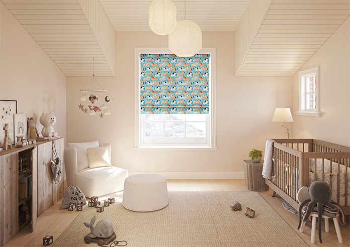 Pony Pals, Turquoise - Roman Blind - Image 8